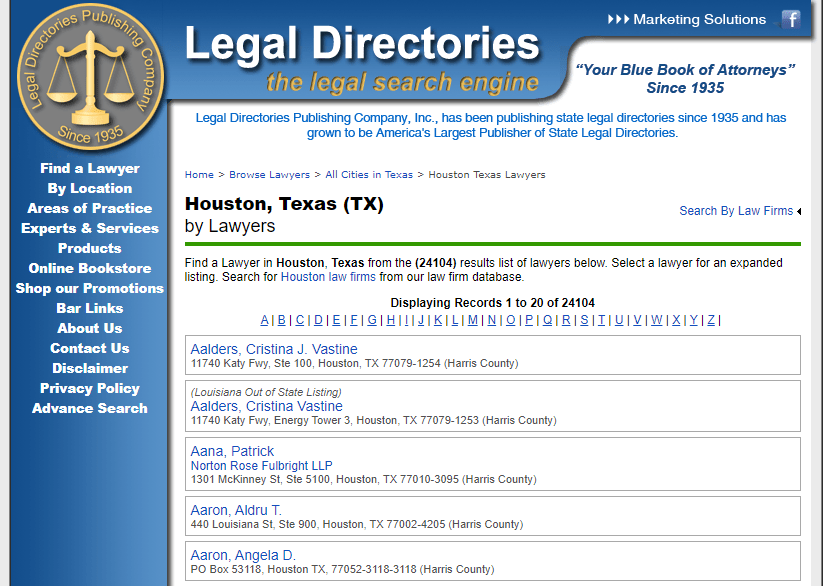 Directory Listings and Citations