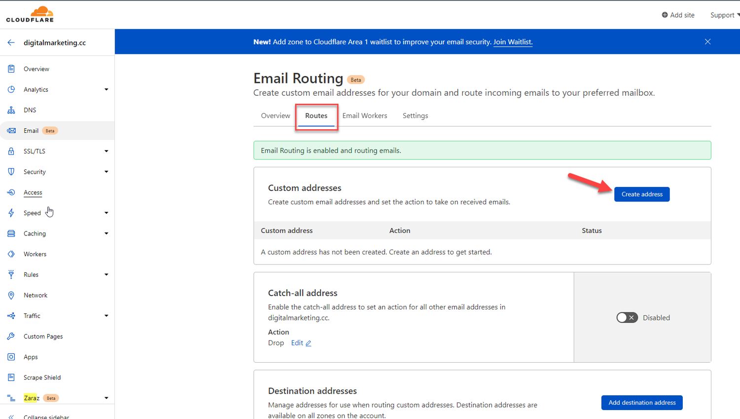 Cloudflare Email Routing 01