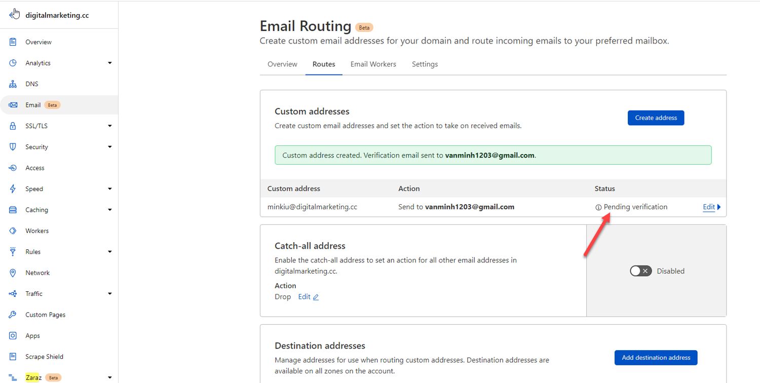 Cloudflare Email Routing 03
