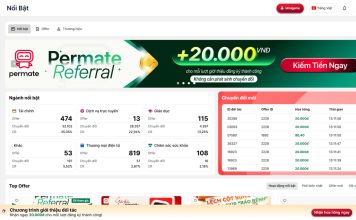 Permate nền tảng tiếp thị liên kết mới? Người chơi top 1 sau 2 ngày, đạt mốc hoa hồng 40 triệu